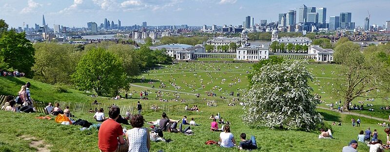 greenwich park view of canary wharf